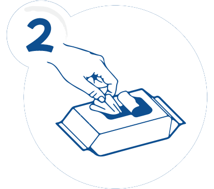 Pull out wipes as needed step 2